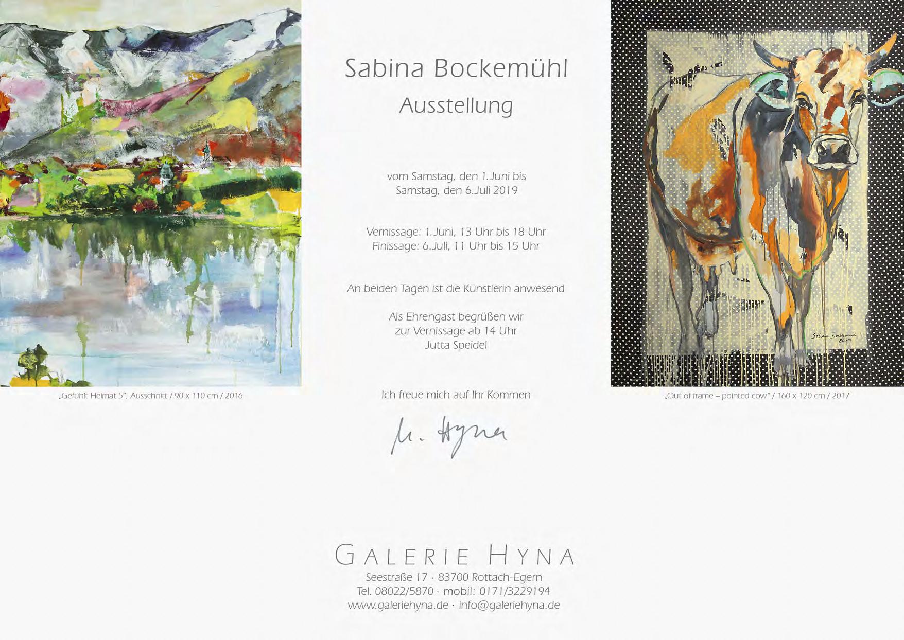Ausstellung Sabina Bockemühl Galerie Hyna