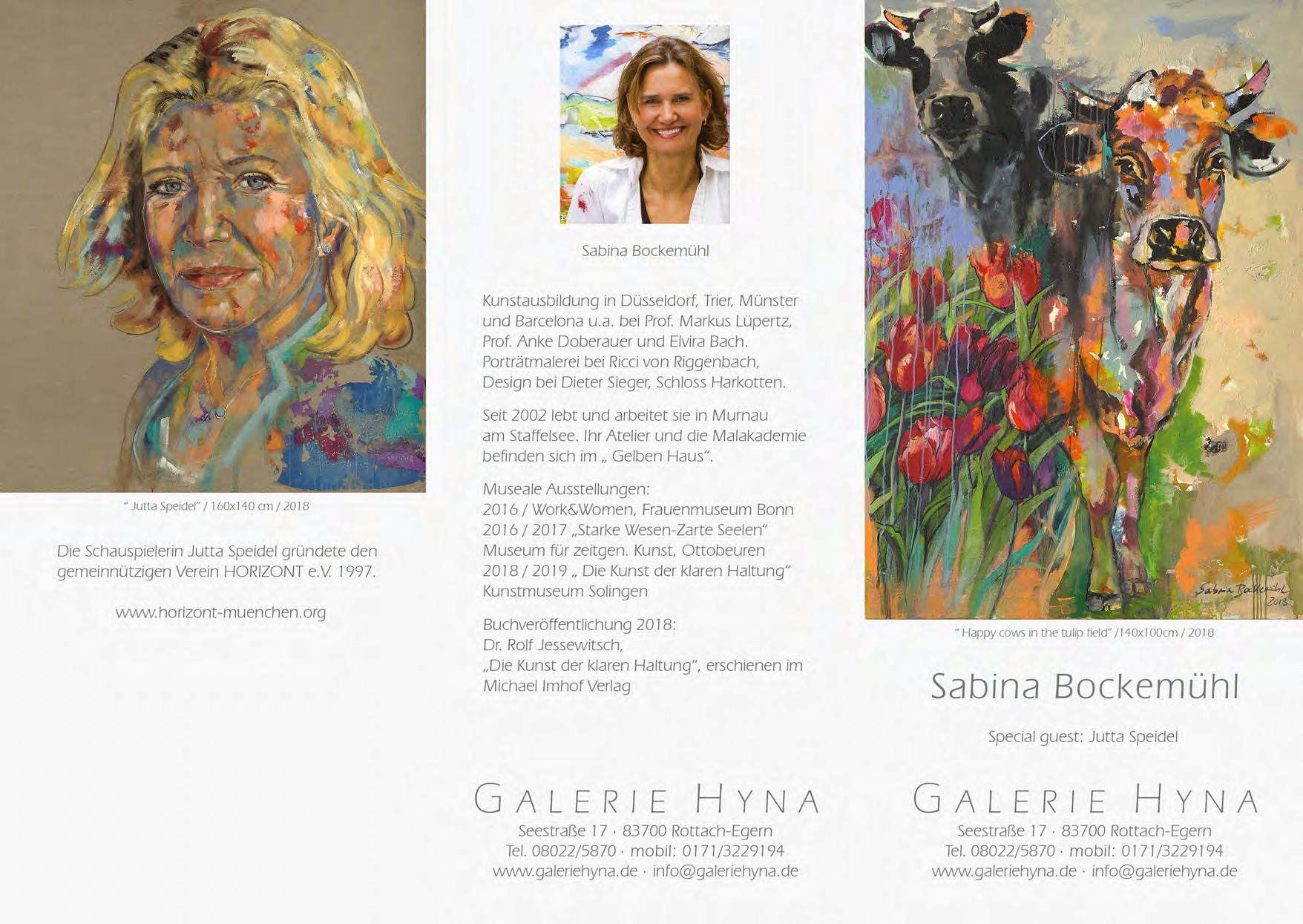 Ausstellung Sabina Bockemühl Galerie Hyna
